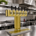 Thumbnail image #2 for Glastender Countertop Air-Cooled Tee Draft Dispensing Tower with 6 Faucets, Polished Brass Finish