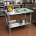 Thumbnail image #2 for John Boos Stallion Economy Stainless Steel Work Table with Adjustable Undershelf, 48 x 18 Inches