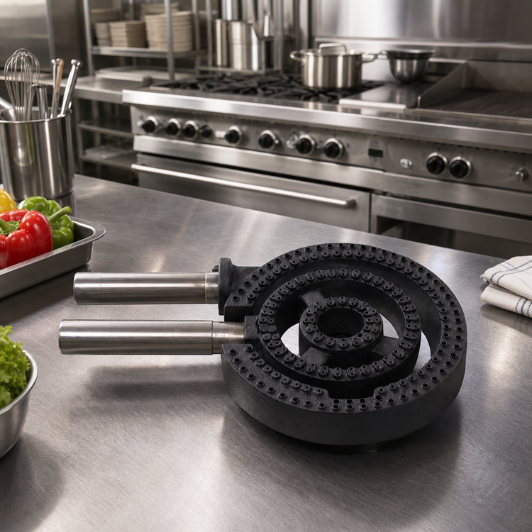 Product image #2 for Town 3-Ring Burner/Nipple Assembly for SR-24 Commercial Gas Range