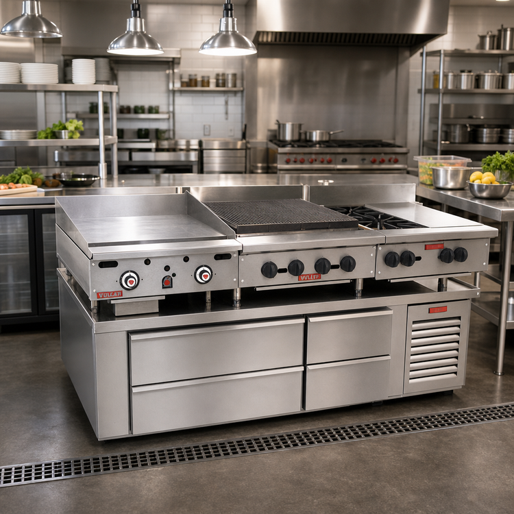 Product image #2 for Wolf Achiever 96-Inch Self-Contained Refrigerated Base with 6 Drawers