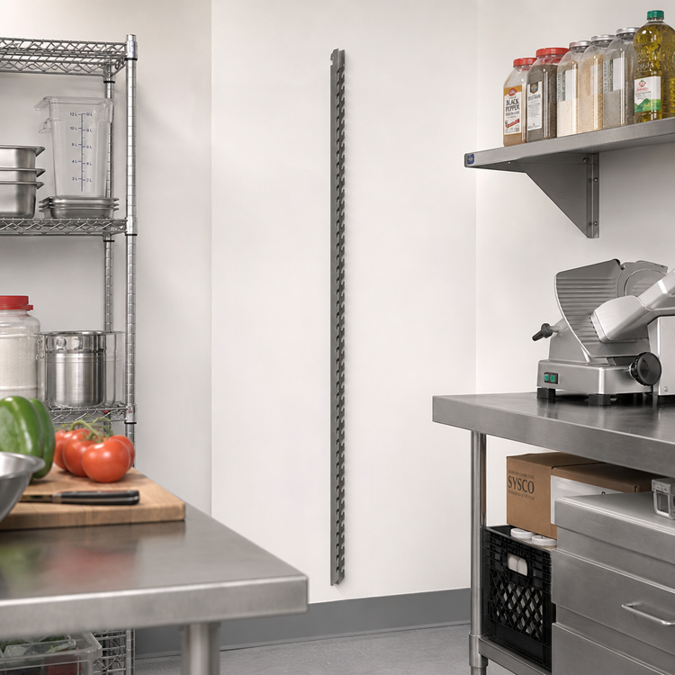 Product image #2 for Metro SmartWall 72-Inch Wall Shelving Upright, Gray Metroseal Epoxy with Microban