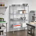 Thumbnail image #2 for EAGLEbrite 4-Tier Add-On Wire Shelving Unit with QuadTruss Shelves, 42 Inches W x 21 Inches D x 74 Inches H, Zinc Finish