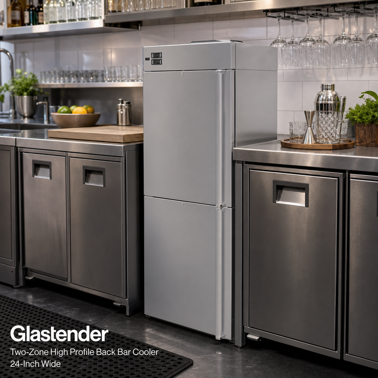 Product image #2 for Glastender Two-Zone High Profile Back Bar Cooler, 24-Inch Wide