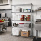 Thumbnail image #2 for Eagle Redi-Pak 4-Tier Stationary Wire Shelving Unit, 48W x 18D x 74H, Zinc Finish