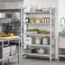Thumbnail image #3 for Cambro Camshelving Premium 5-Tier Vented and Solid Stationary Starter Polymer Shelving Unit, 54 x 18 x 84 Inches