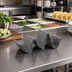 Thumbnail image #3 for American Metalcraft Whimsical Gray Melamine 3-Compartment Taco Holder