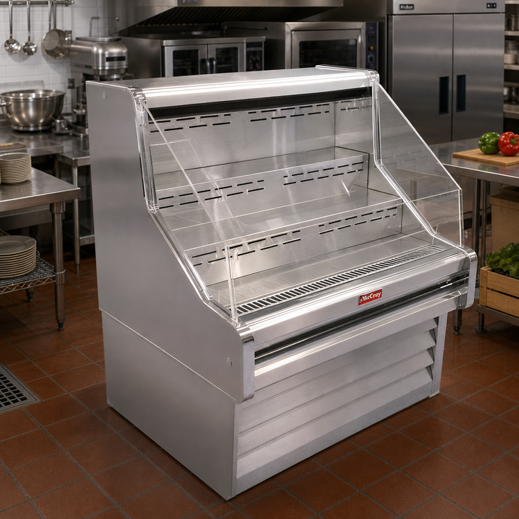 Product image #2 for Howard-McCray 35E Series 39-Inch Remote Impulse Open Merchandiser with LED Top, Stainless Steel, Straight Case