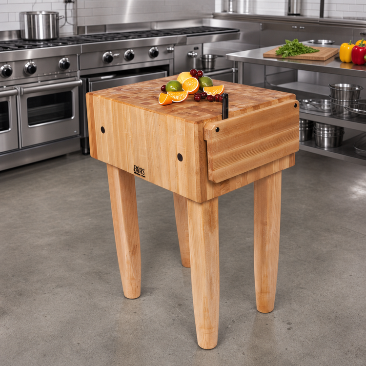 Product image #3 for John Boos Pro Chef 30" x 30" End-Grain Maple Butcher Block Work Table