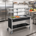 Thumbnail image #2 for Ice Cooled Mobile Cold Food Serving Counter with Stainless Steel Top, 2-Pan Capacity