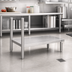 Thumbnail image #2 for Eagle Group 48-Inch W x 24-1/8-Inch D 18-Gauge 300 Series Stainless Steel Dishtable Undershelf