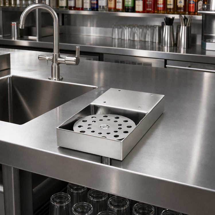 Product image #2 for Glastender Undercounter Mount Rinser Faucet, 5 x 9 Inch, Stainless Steel