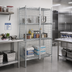 Thumbnail image #2 for Metro Super Erecta Stationary Chrome-Plated Wire Security Cage, 38-1/2