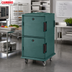 Thumbnail image #3 for Cambro Ultra Camcart Front-Loading Insulated Food Pan Carrier, 120 Qt, Security Package, Granite Green