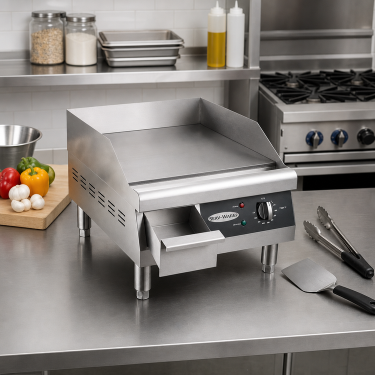 Product image #2 for Serv-Ware 16-Inch Thermostatic Electric Countertop Griddle