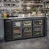 Thumbnail image #2 for Beverage-Air 48-Inch Two-Section Open Food-Rated Pass-Thru Back Bar Refrigerator with 4 Glass Doors