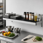 Thumbnail image #2 for Fermod WSA47 Vented Wall-Mounted Aluminum Shelf with Removable Polymer Inserts, 47"W x 14"D