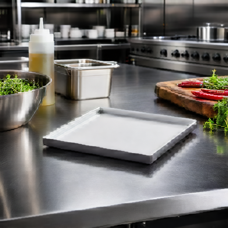 Product image #2 for American Metalcraft Unity Collection 6-Inch Square Melamine Plate, Graphite
