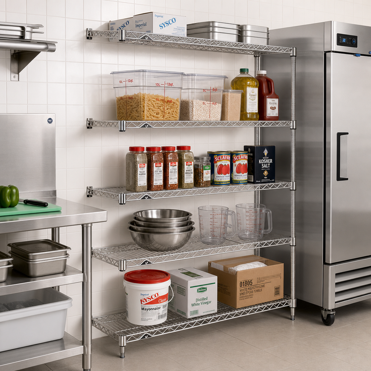 Product image #2 for Metro Super Erecta 5-Shelf 24"W x 18"D x 74"H Chrome Plated Add-On Wire Shelving Unit