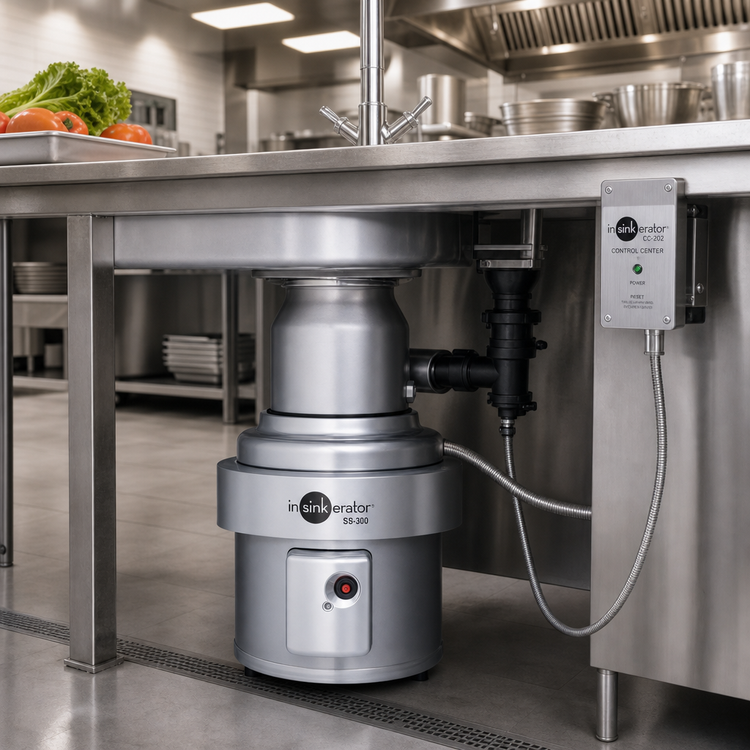 Product image #2 for InSinkErator SS-300 3 HP Commercial Food Waste Disposer Package with 15-Inch Bowl and CC-202 Control Center