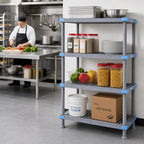 Thumbnail image #2 for Quantum Millenia QP184250VS-4 4-Shelf Polymer Starter Shelving Unit, 42W x 18D x 50H, Gray