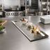 Thumbnail image #2 for American Metalcraft Hammered Rectangular 18/8 Stainless Steel Serving Tray, 23-3/4 x 7-1/2 x 1/2 Inch
