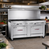 Thumbnail image #2 for Southbend Ultimate 72-Inch Gas Restaurant Range with 3 Sauté Burners, 2 Pyromax Burners, 36-Inch Charbroiler, and 2 Standard Ovens