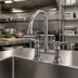Thumbnail image #2 for T&S Brass 4-Inch Deck Mount Mixing Faucet with 5-3/4-Inch Swivel Gooseneck Spout, 2.2 GPM, Low Lead