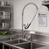 Thumbnail image #2 for Steel Works Stainless Heavy Duty 12-Inch Pre-Rinse Add-On Faucet, 8-Inch Centers, Double Joint Nozzle