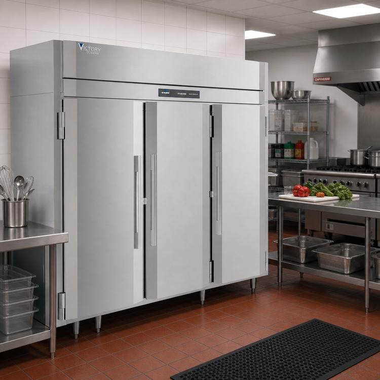 Product image #2 for Victory UltraSpec V-Core 3-Section Extra Wide Solid Door Reach-In Freezer, 74.16 Cu. Ft.