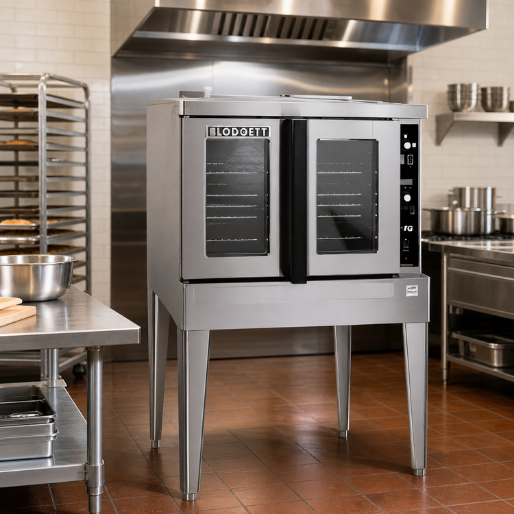 Product image #2 for Blodgett DFG-200-ES Base Gas Convection Oven, Single-Deck, Full-Size Bakery Depth, 5-Pan Capacity