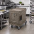 Thumbnail image #3 for Cambro Camtherm Low Profile Electric Hot/Cold Holding Cabinet Cart, Single Solid Door, Granite Sand