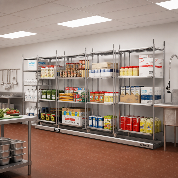 Product image #2 for Metro HD qwikTRAK 21-Foot Commercial Shelving Track Set