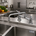 Thumbnail image #2 for T&S Brass B-0221-CR-K-F10 Double-Handle Deck Mount Pantry Faucet with 12-Inch Swing Nozzle