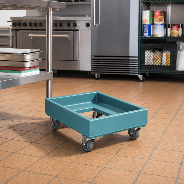 Product image #3 for Cambro Camdolly Open-Frame Dolly for #10 Can Cases and 14 x 19 Milk Crates, 350 lb Capacity, Slate Blue
