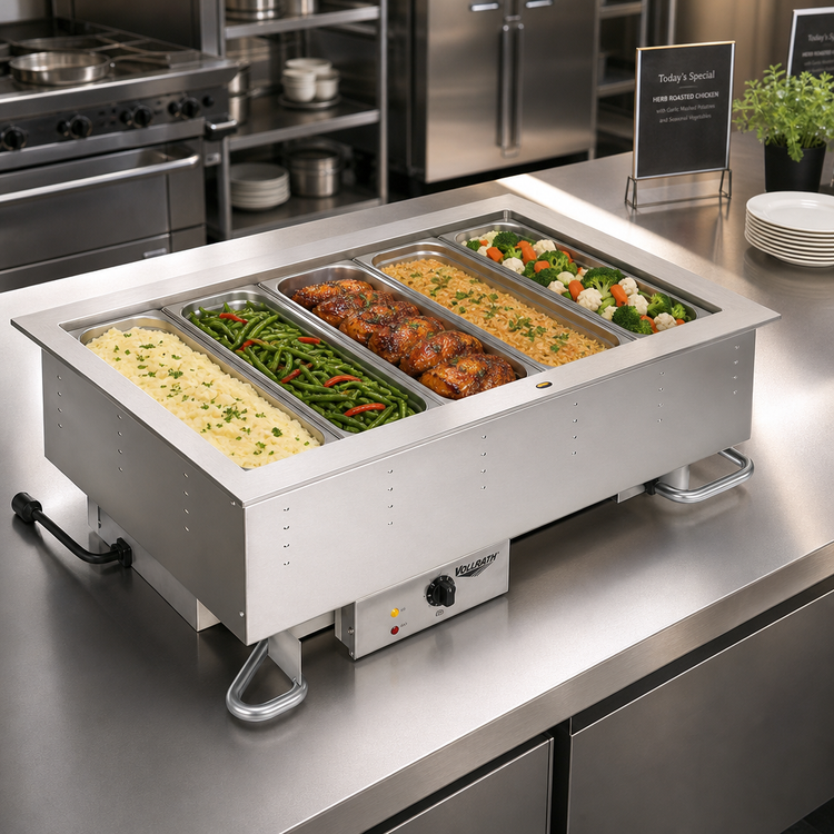 Product image #2 for Vollrath 36505240 5-Pan Electric Bain Marie Hot Drop-In Hot Well