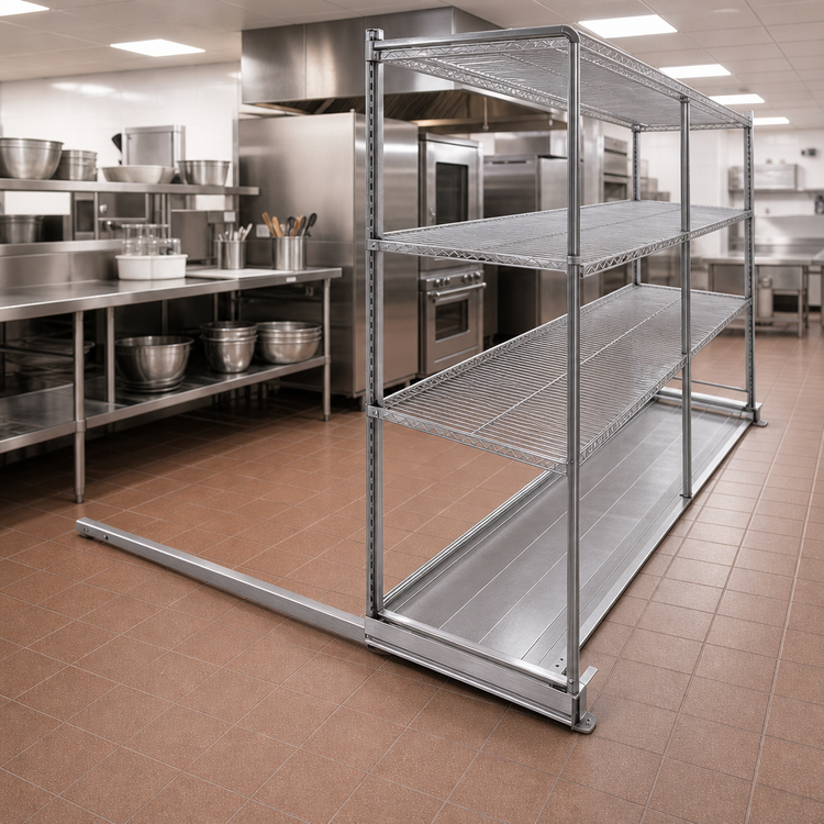 Product image #2 for Eagle Floor-Trak 27-Foot Single-Deep Floor Track Kit for Wire Shelving