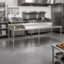 Thumbnail image #2 for Sapphire 84-Inch Stainless Steel Worktable with 5-Inch Backsplash and Open Base