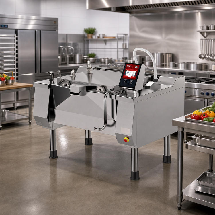 Product image #2 for Betterpan UDBRE048AV1 Electric Tilting Skillet Pressure Braising Pan, 48 Gallon, Programmable Touchscreen