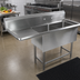 Thumbnail image #2 for John Boos Pro-Bowl 2-Compartment Stainless Steel Sink with Left Drainboard, 100-3/16 Inch W x 29-1/2 Inch D x 44-1/16 Inch H