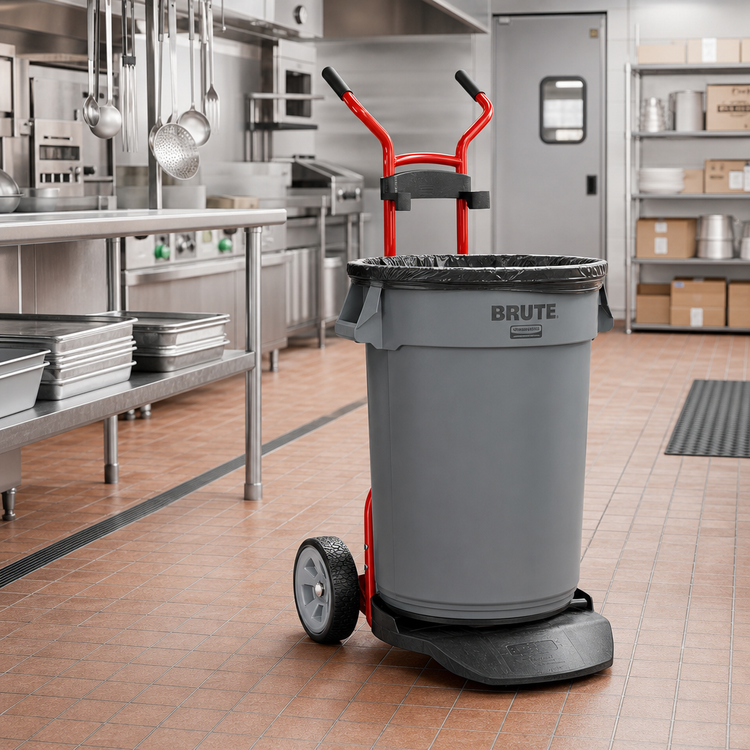 Product image #2 for BRUTE Construction and Landscape Trash Can Dolly for 32, 44, and 55 Gallon Containers, 250 lb. Capacity