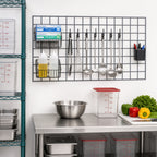 Thumbnail image #2 for Quantum SG-3048GY Wall-Mounted Store Grid Panel, 48 x 30 Inch, Gray Antimicrobial Epoxy Finish, NSF Certified
