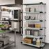 Thumbnail image #2 for Quantum 5-Shelf Solid Shelving Starter Kit, 36 x 18 x 63 Inches, Stationary, 304 Stainless Steel