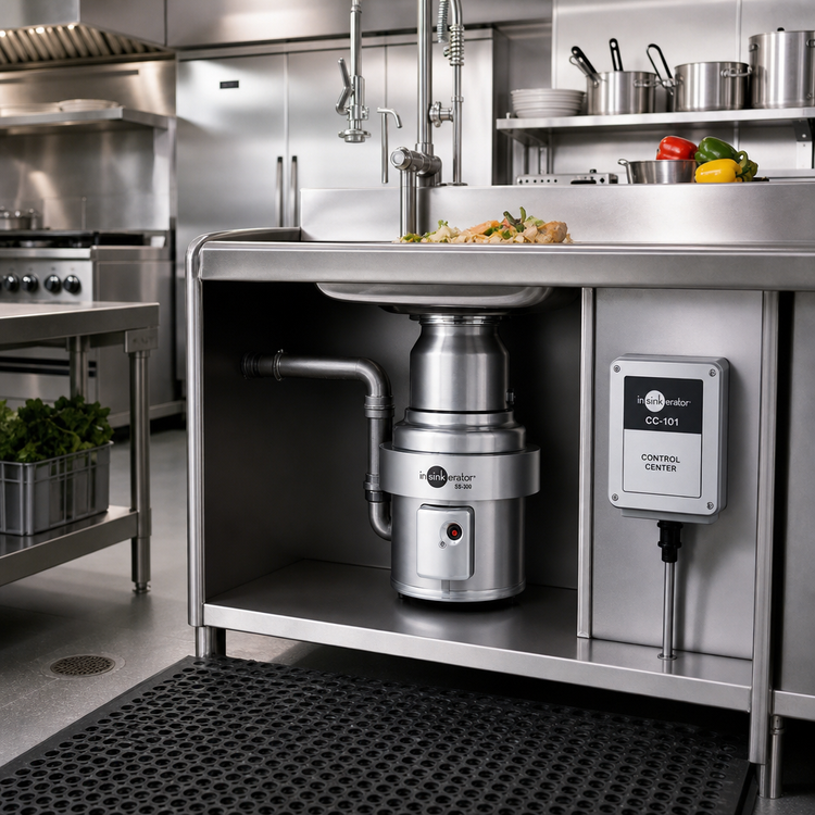 Product image #2 for InSinkErator SS-300 3 HP Commercial Food Waste Disposer Package with 18-Inch Bowl and CC-101 Control Center