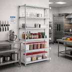 Thumbnail image #2 for Eagle Group EAGLEbrite A5-86-2136Z 5-Tier Add-On Wire Shelving Unit, 36"W x 21"D x 86"H, Zinc Finish