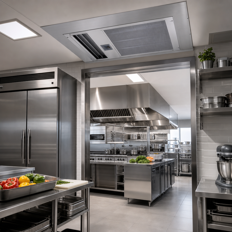 Product image #2 for Berner Architectural Recessed 16 144-Inch Unheated Air Curtain, 4 x 1 HP Motors, Single-Phase