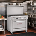 Thumbnail image #2 for Ultimate 36-Inch Commercial Gas Restaurant Range with 6 Open Burners, Cabinet Base, and Hi-Shelf Backriser