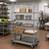 Thumbnail image #2 for Quantum 5-Shelf Mobile Enclosure Wire Shelving Cart, 36 x 18 x 70 Inches, Chrome Plated
