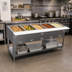 Thumbnail image #3 for BK Resources 5-Pan Electric Open-Well Steam Table with Cutting Board Shelf and Undershelf