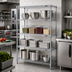 Thumbnail image #2 for EAGLEbrite 4-Tier Wire Shelving Starter Unit with QuadTruss Shelves, 30 x 21 x 63 Inches, Zinc Finish