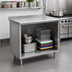 Thumbnail image #2 for Spec-Master Open Front Stainless Steel Cabinet Base Work Table with 14-Gauge Top, 60 x 24 Inches